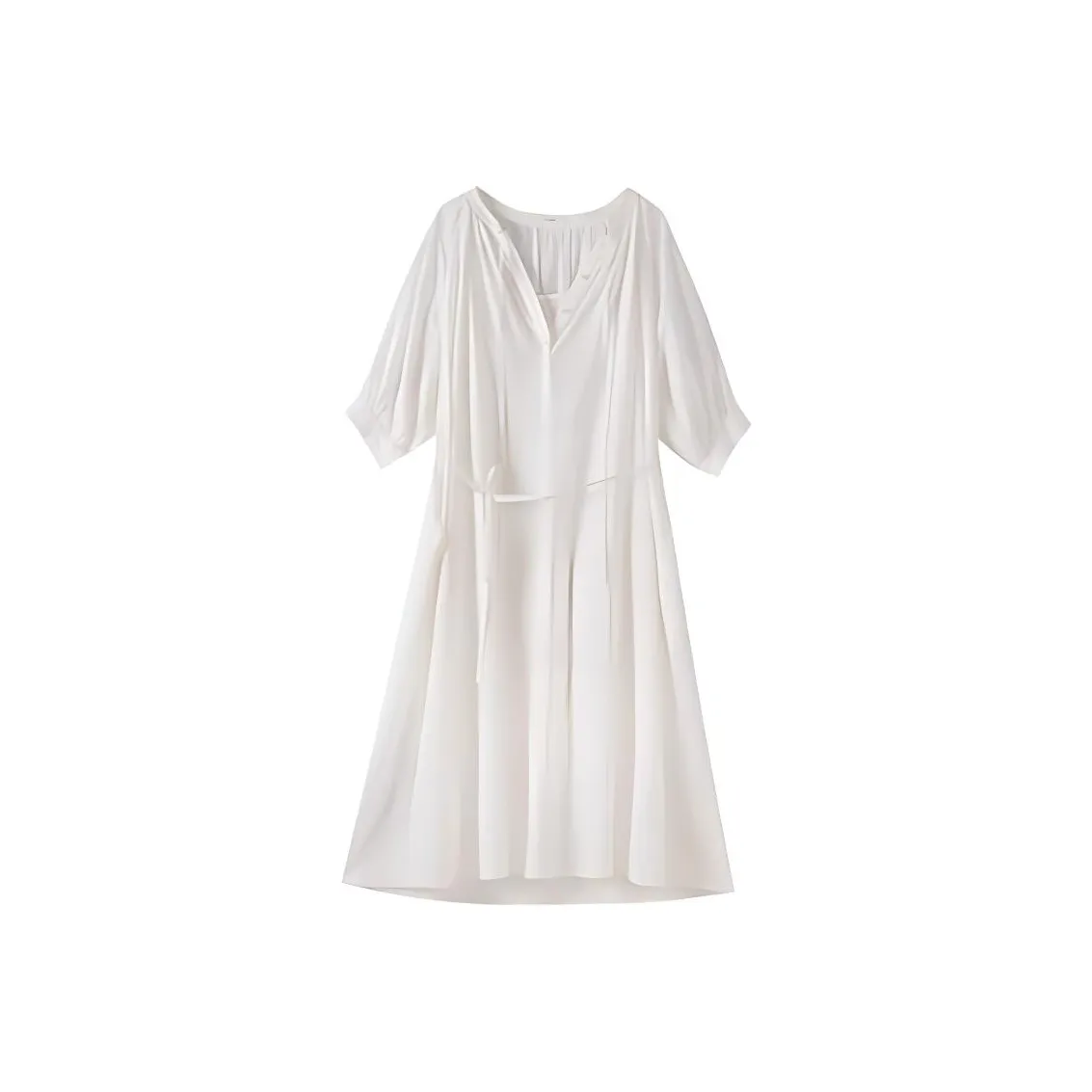 Hacikis Short Sleeved Dresses Women's Beach White