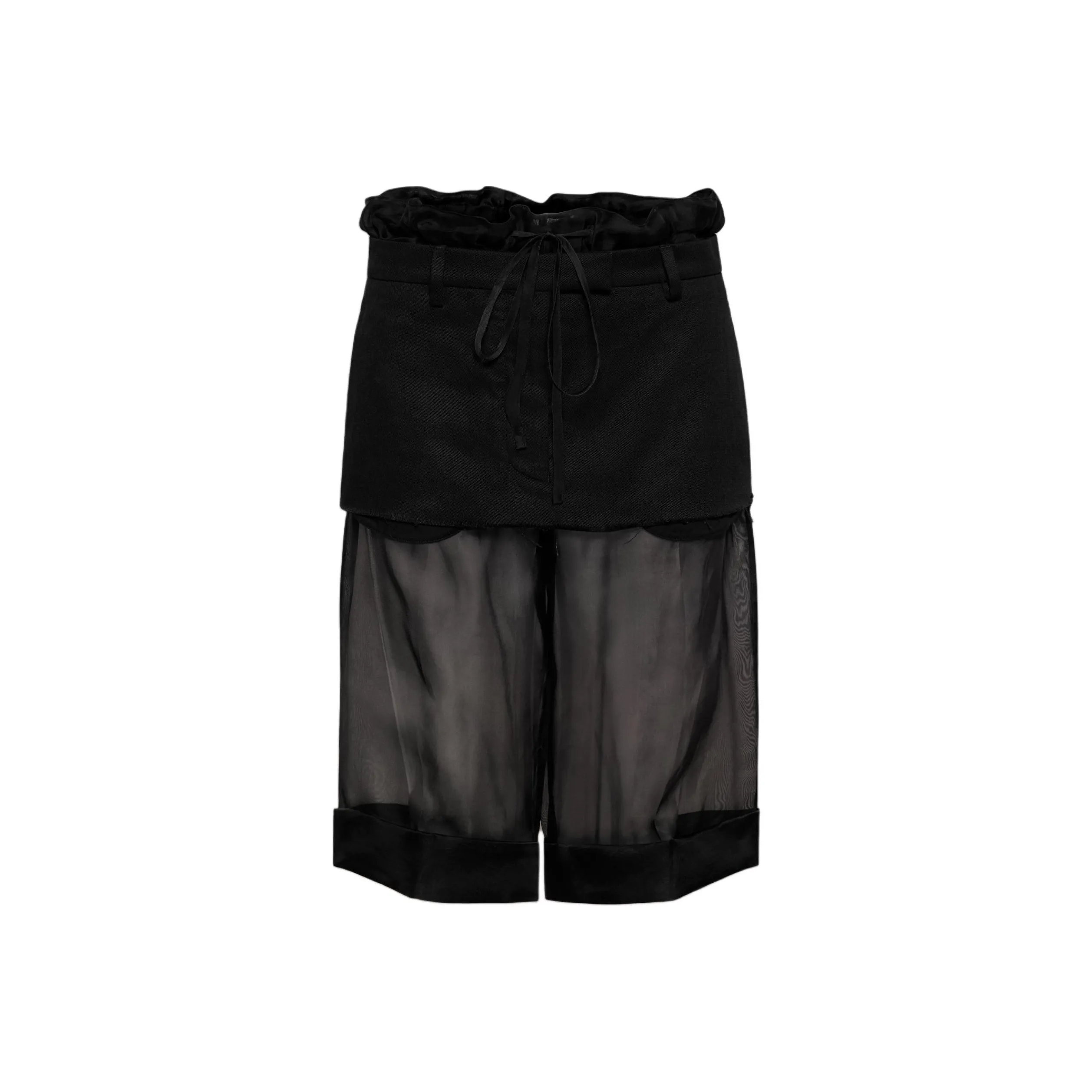 Maison Margiela Layered Effect High Waist Midi Skirt