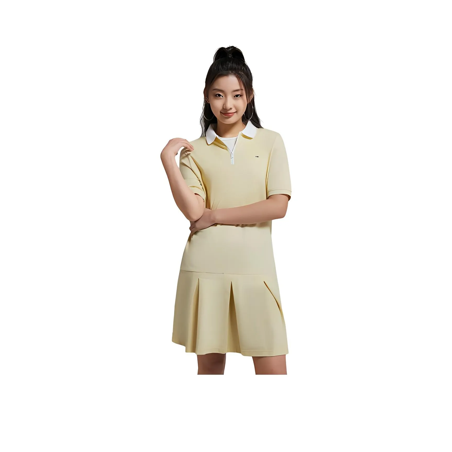 Tommy Hilfiger Short Sleeved Dress Women's Lemon