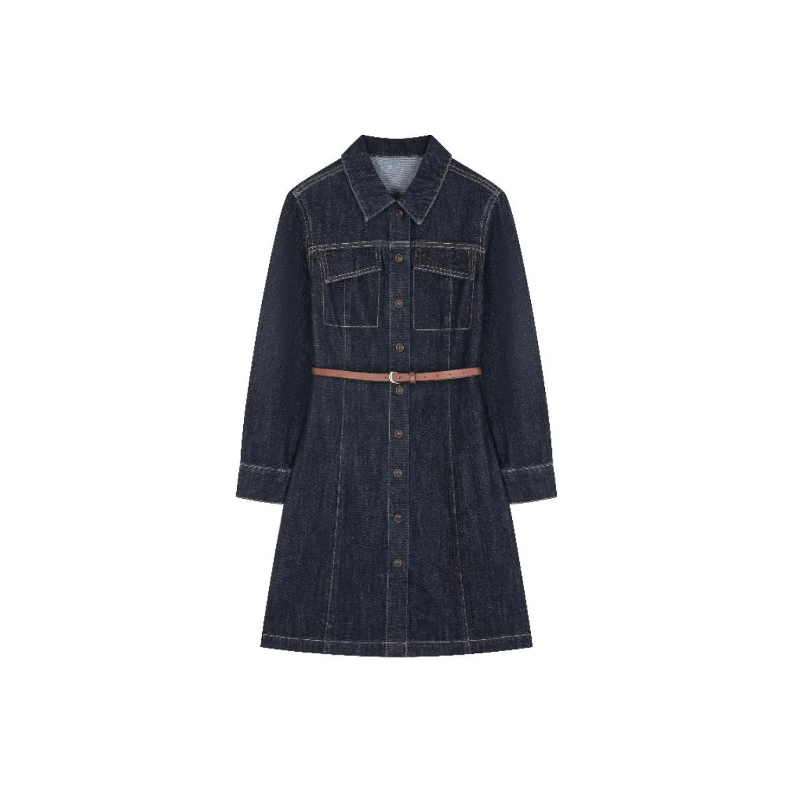 IHIMI Длинное платье с длинными рукавами женское черное