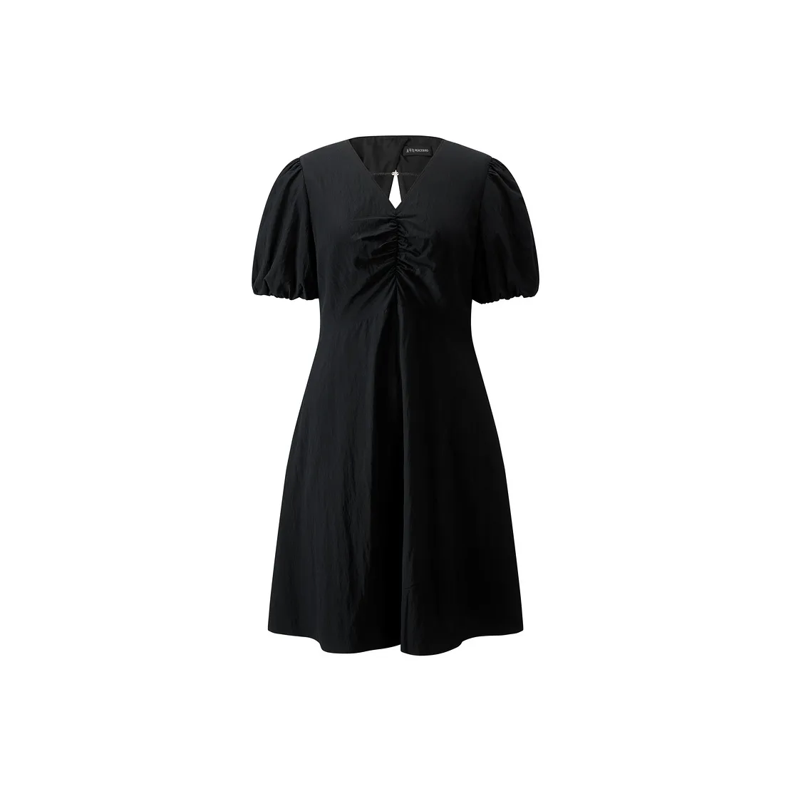 PEACEBIRD Короткий рукав Платье Женское Черное