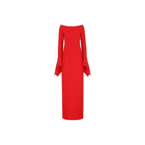 Solace London Red Женские Длинные Рукава Платья