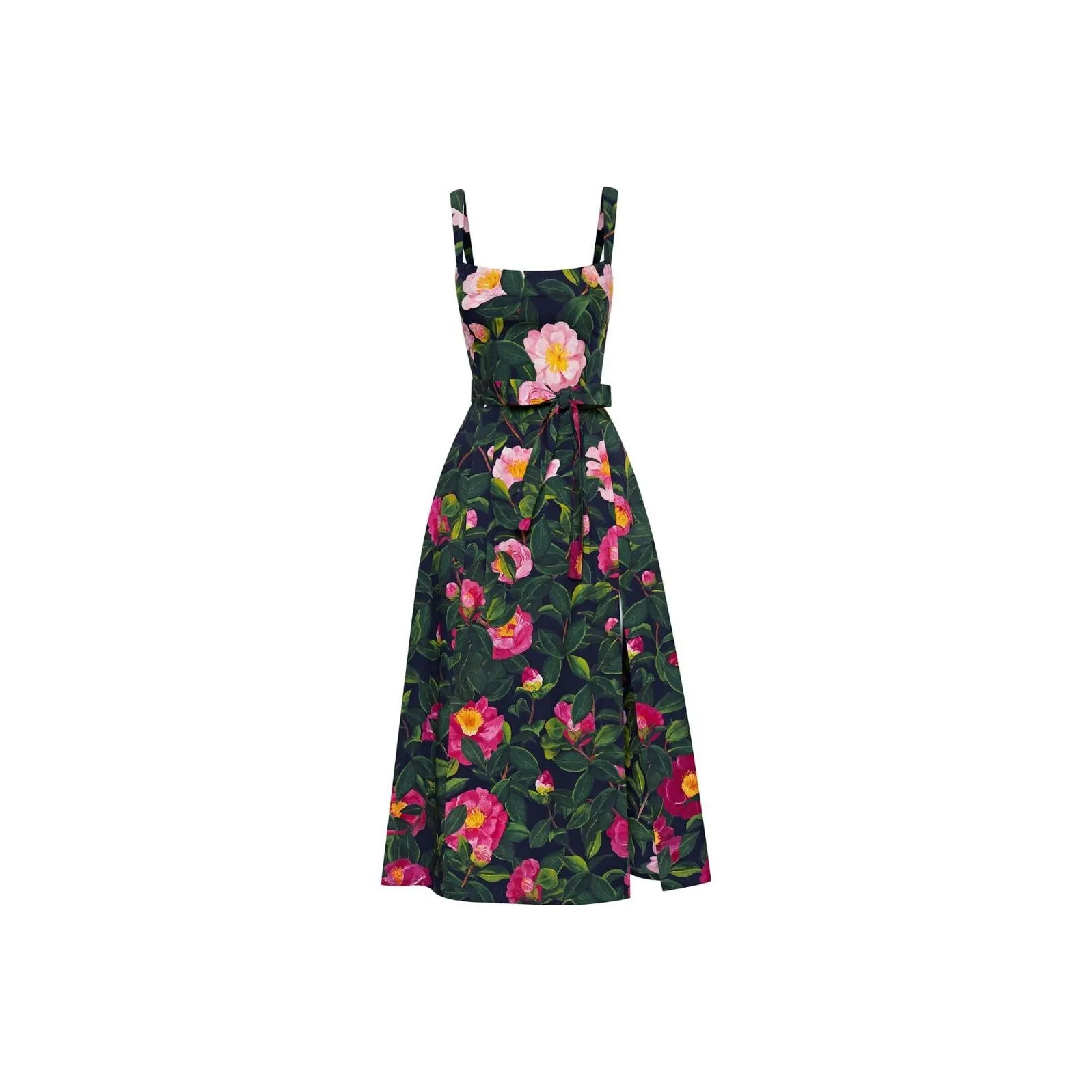 OSCAR DE LA RENTA Camellia Cotton Poplin Tank Dress