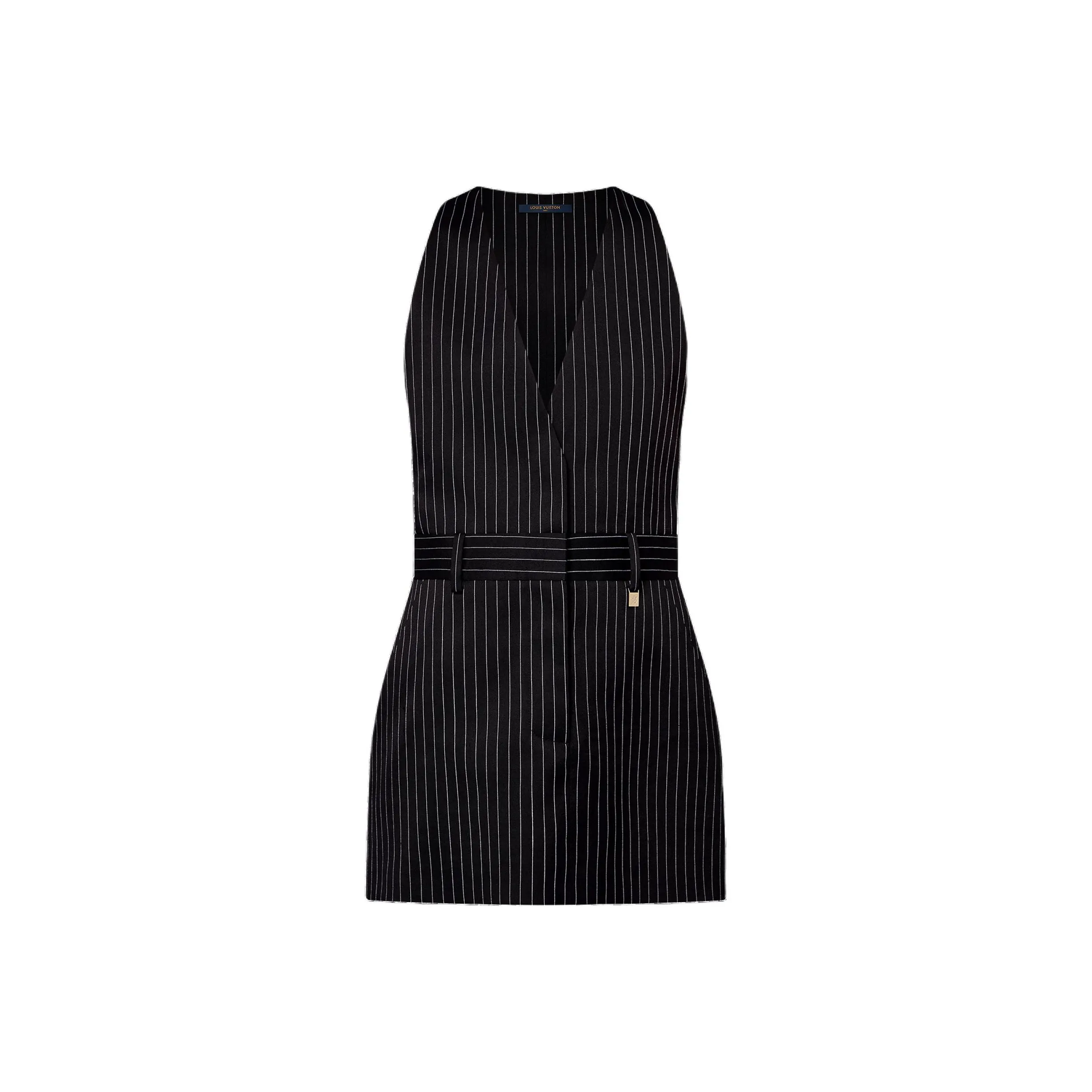 LOUIS VUITTON Tailored Pinstripe Dress