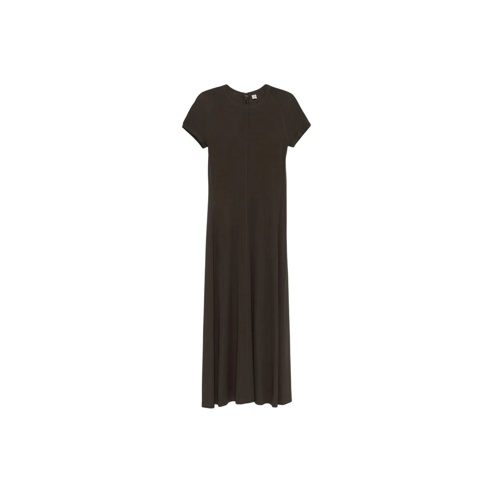 TOTEME SS25 Короткий рукав Платье Женское Зеленое