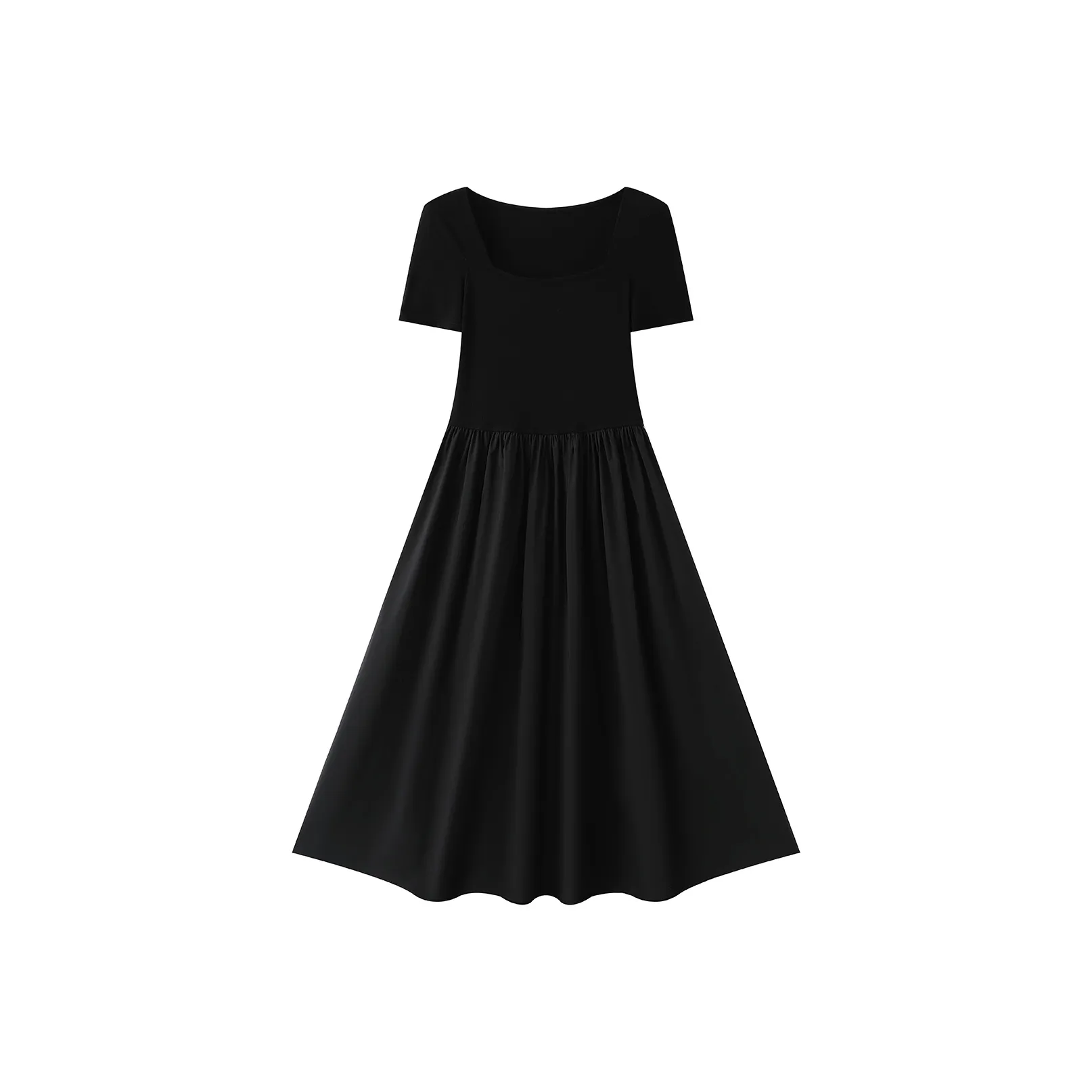 Jonah Anda Короткий рукав Платье Женское Черное