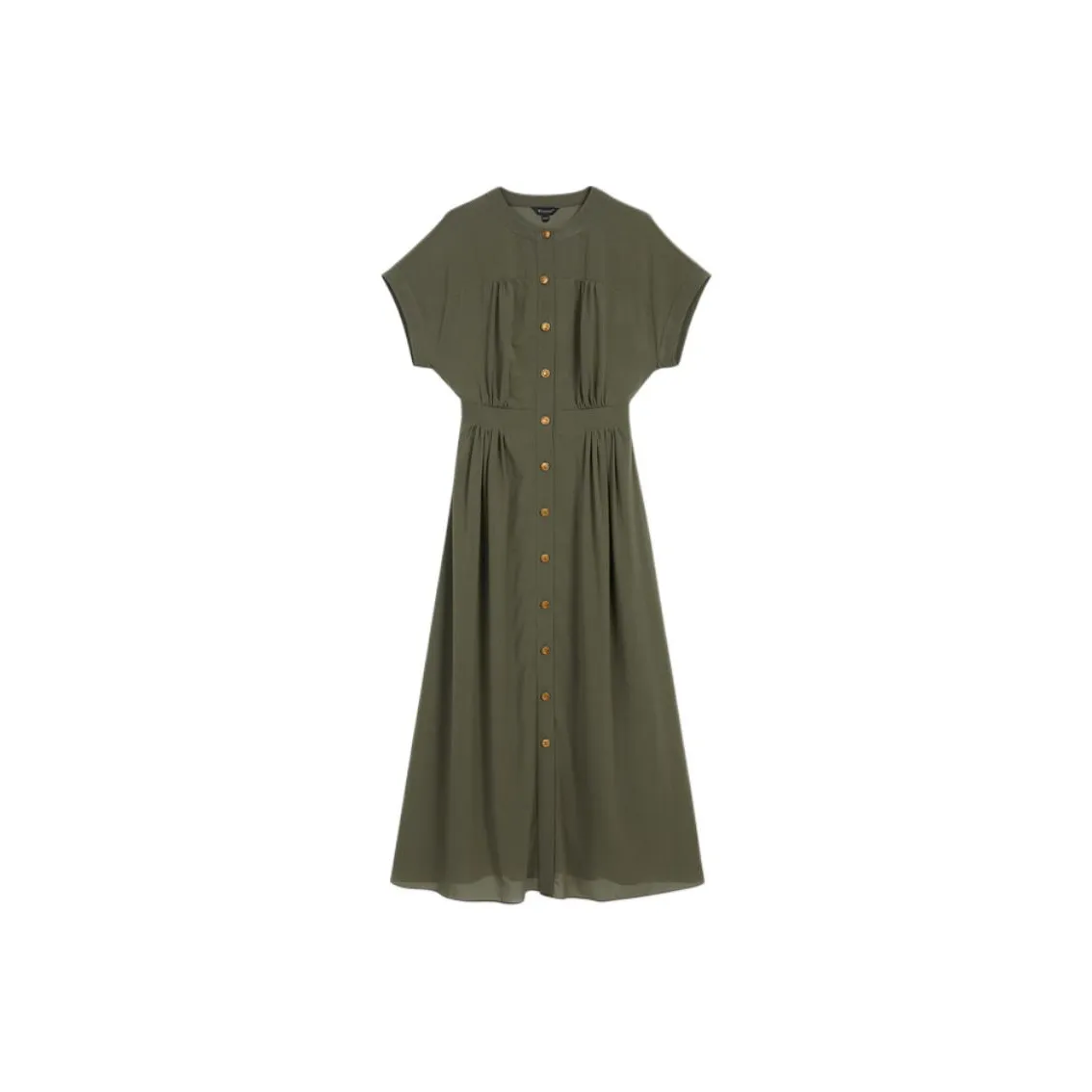 Yiner Short Sleeved Dress Women's Olive Green