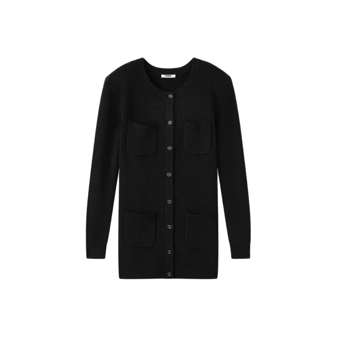 SLY Длинное платье с длинными рукавами женское черное