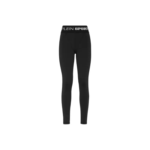 PLEIN SPORT Черные Женские Леггинсы