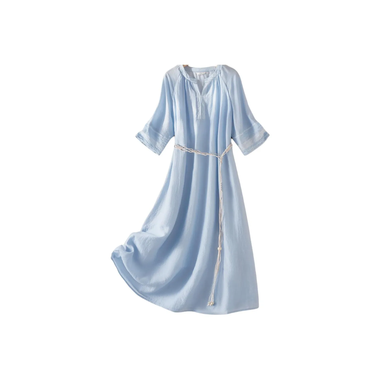 IHIMI Короткий рукав Платье Женское Аква Синий