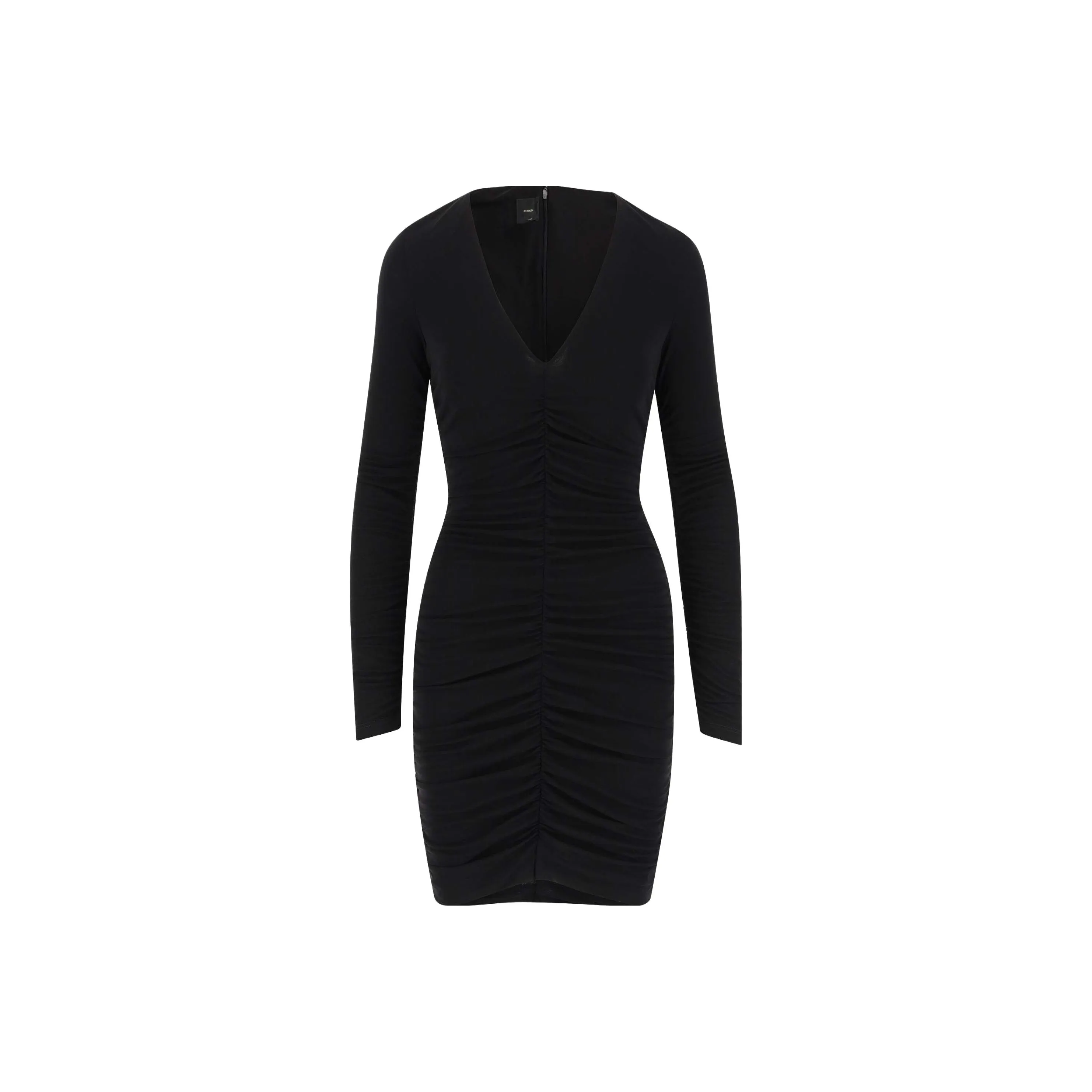 PINKO SS23 Длинное платье с длинным рукавом женское черное