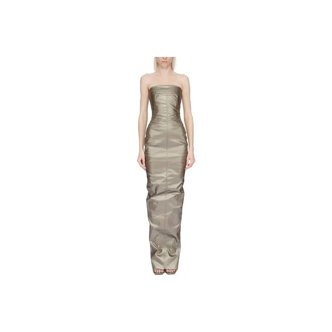 RICK OWENS Floor-Length Strapless Bustier Gown