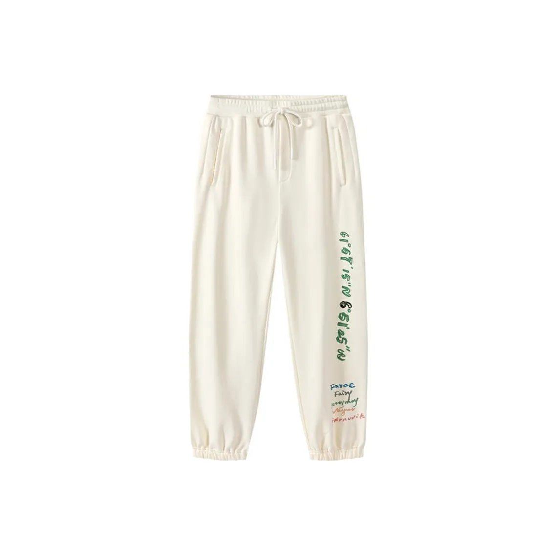 URLAZH Knitted Sports Pants Women's Ecru