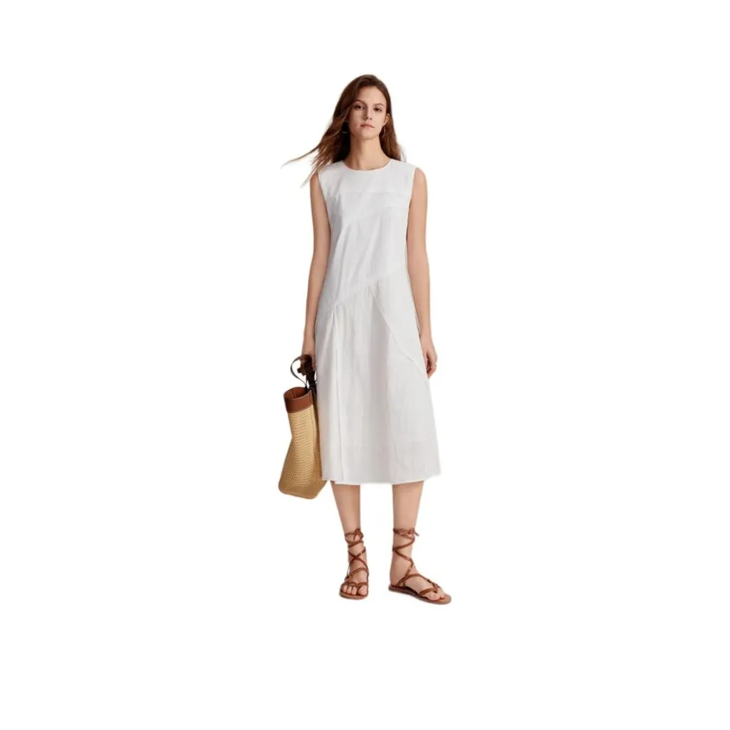 ELLE Без рукавов Платье Женское Белое