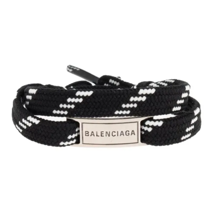 Balenciaga Brass Fabric Bracelets Men's Black Баленсиага Латунь Ткань Браслеты Мужской Черный