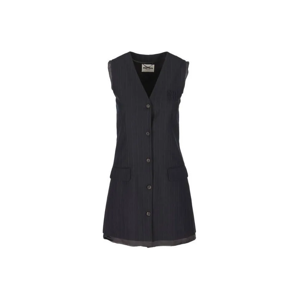 MIU MIU Button Up Sleeveless Dress