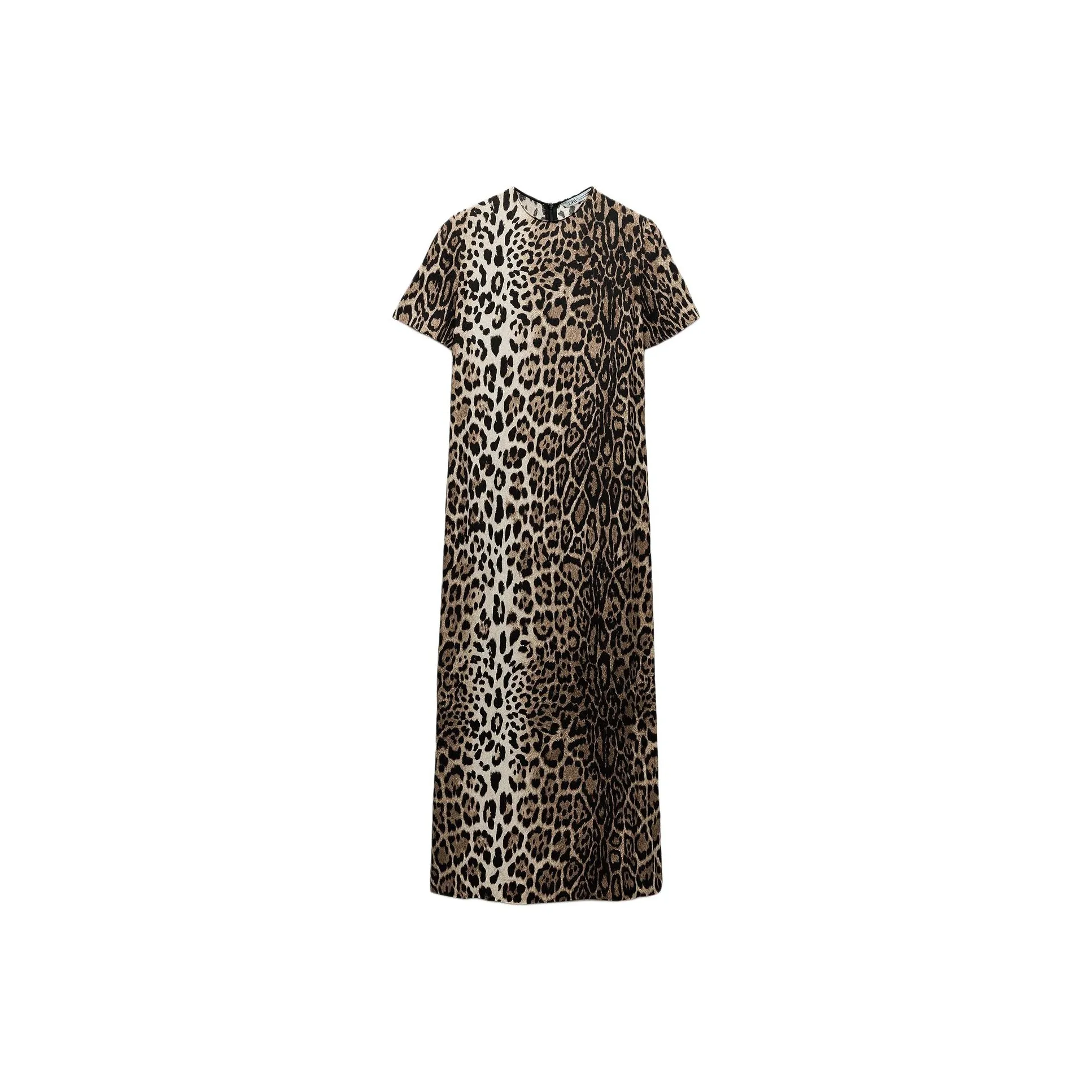 ZARA Short Sleeved Dresses Women's Leopard Print