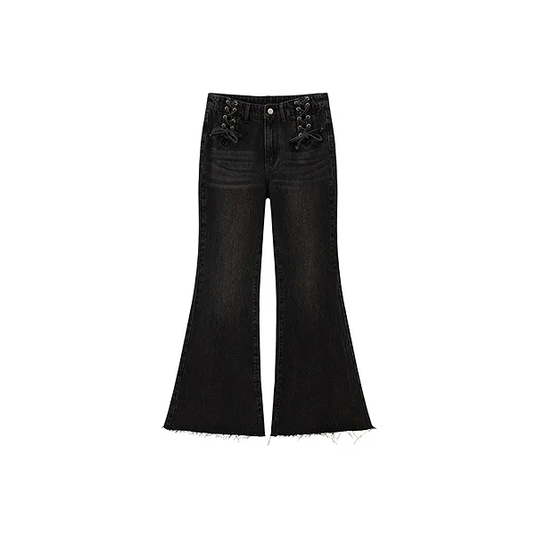 CHUU Темно-серые Женские Джинсы