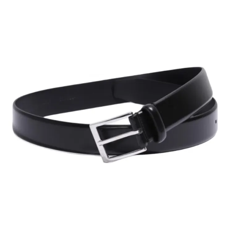 Hugo Boss Коровья кожа Металл Кожаные ремни Унисекс Черный 5CM