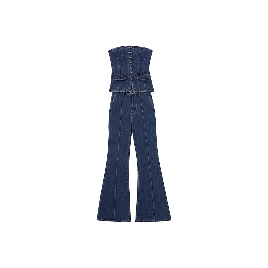 Self portrait Jumpsuit Women's Denim Blue