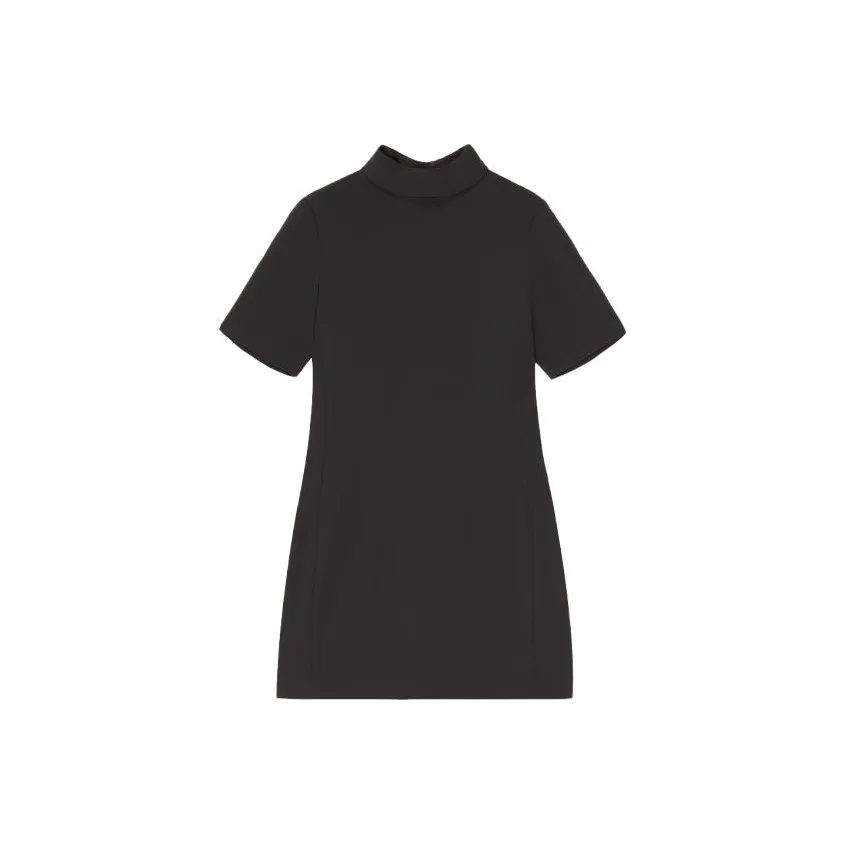 THEORY Короткий рукав Платье Женское Выцветший чайный коричневый