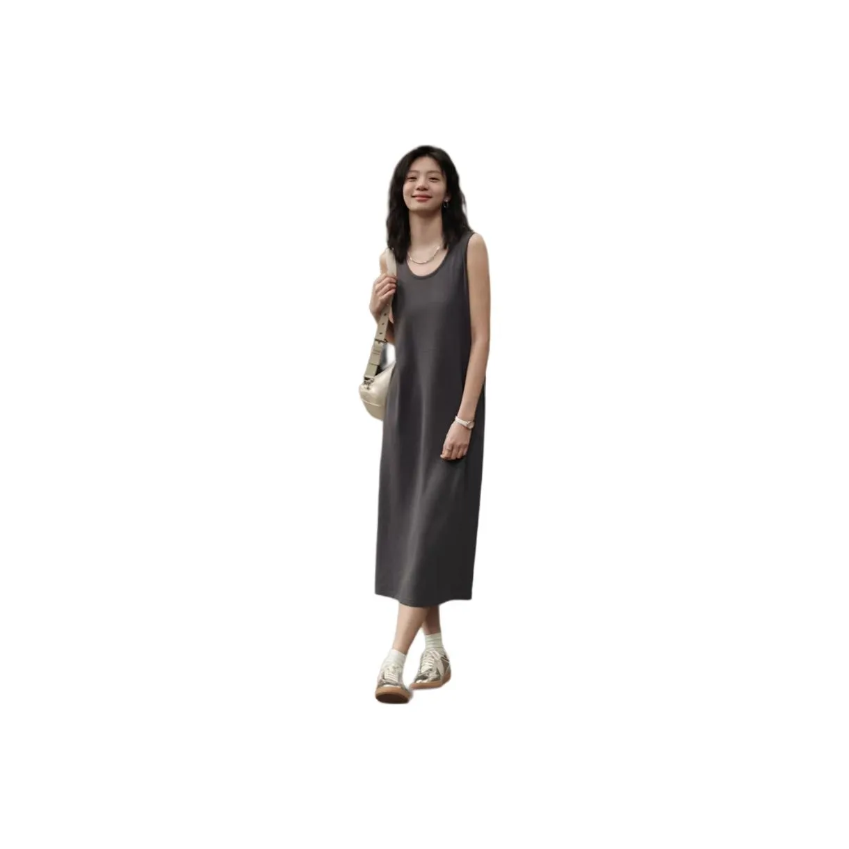 【dme】 Sleeveless Dress Women's Gray