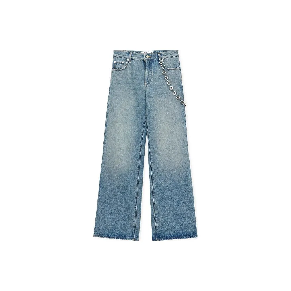 LOEWE Chain Jeans 'Washed Denim'