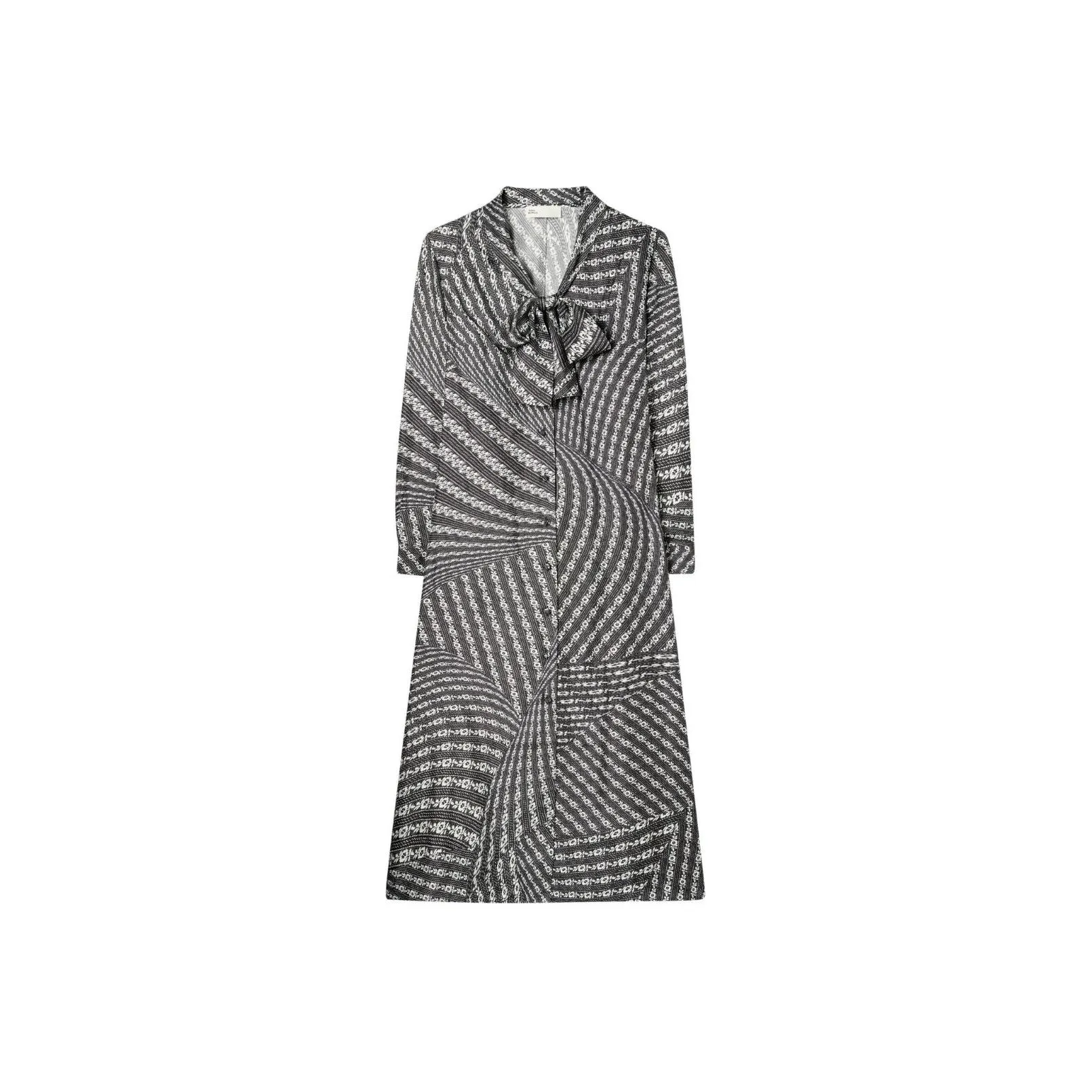 TORY BURCH Graphic print Silk Midi Shirtdress