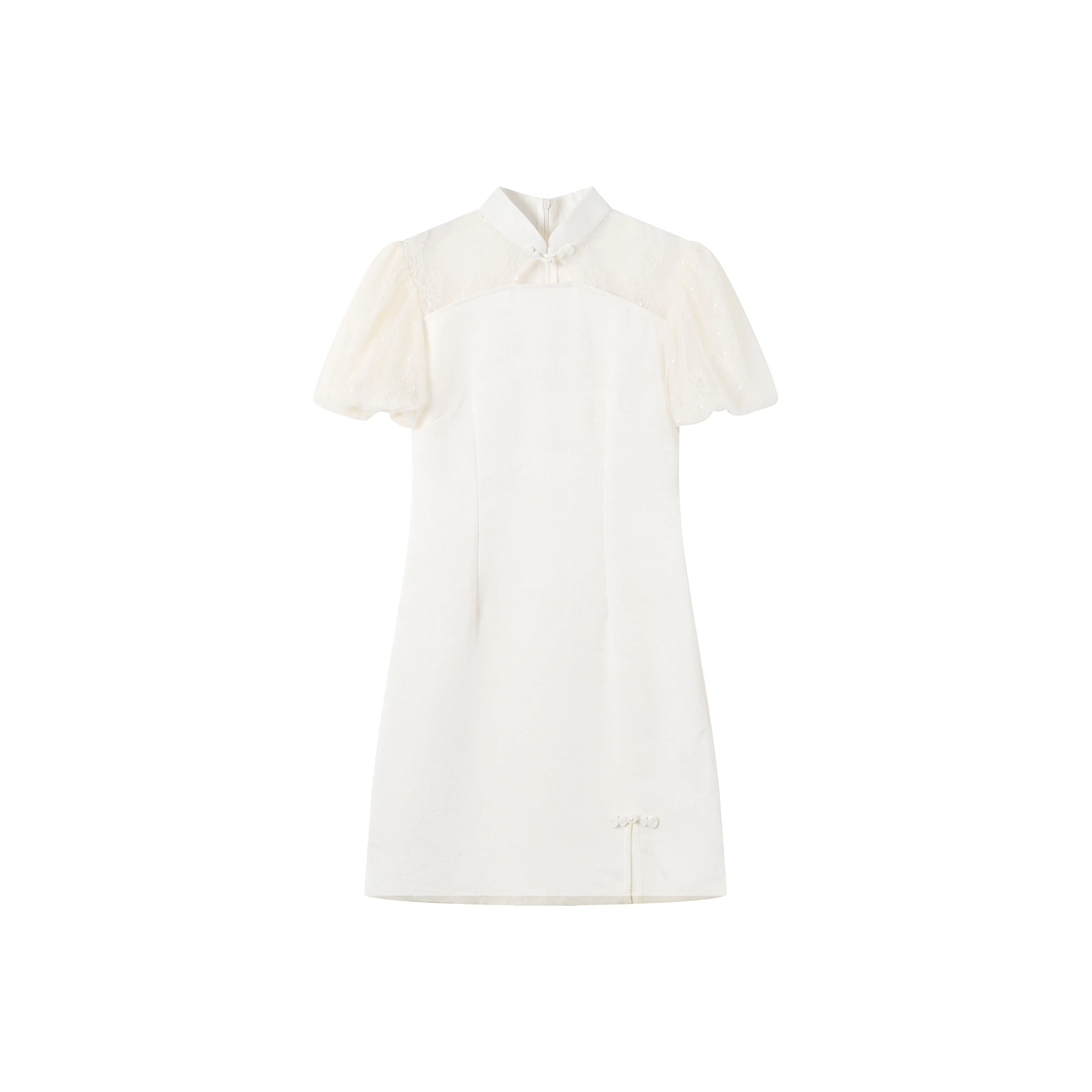 Корейский стиль Короткий рукав Платье Женское Белое