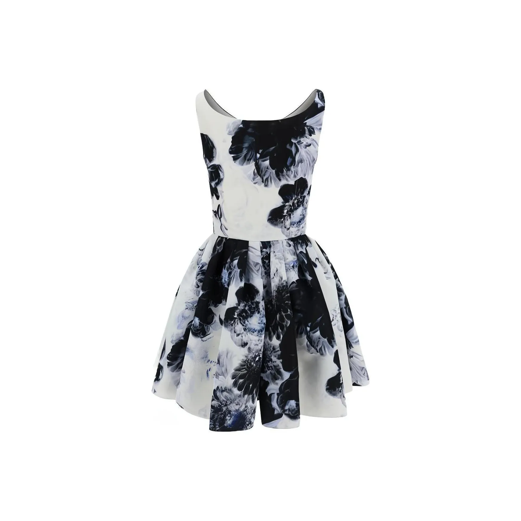 Alexander McQueen Sweetheart Neckline Ruffled Mini Dress