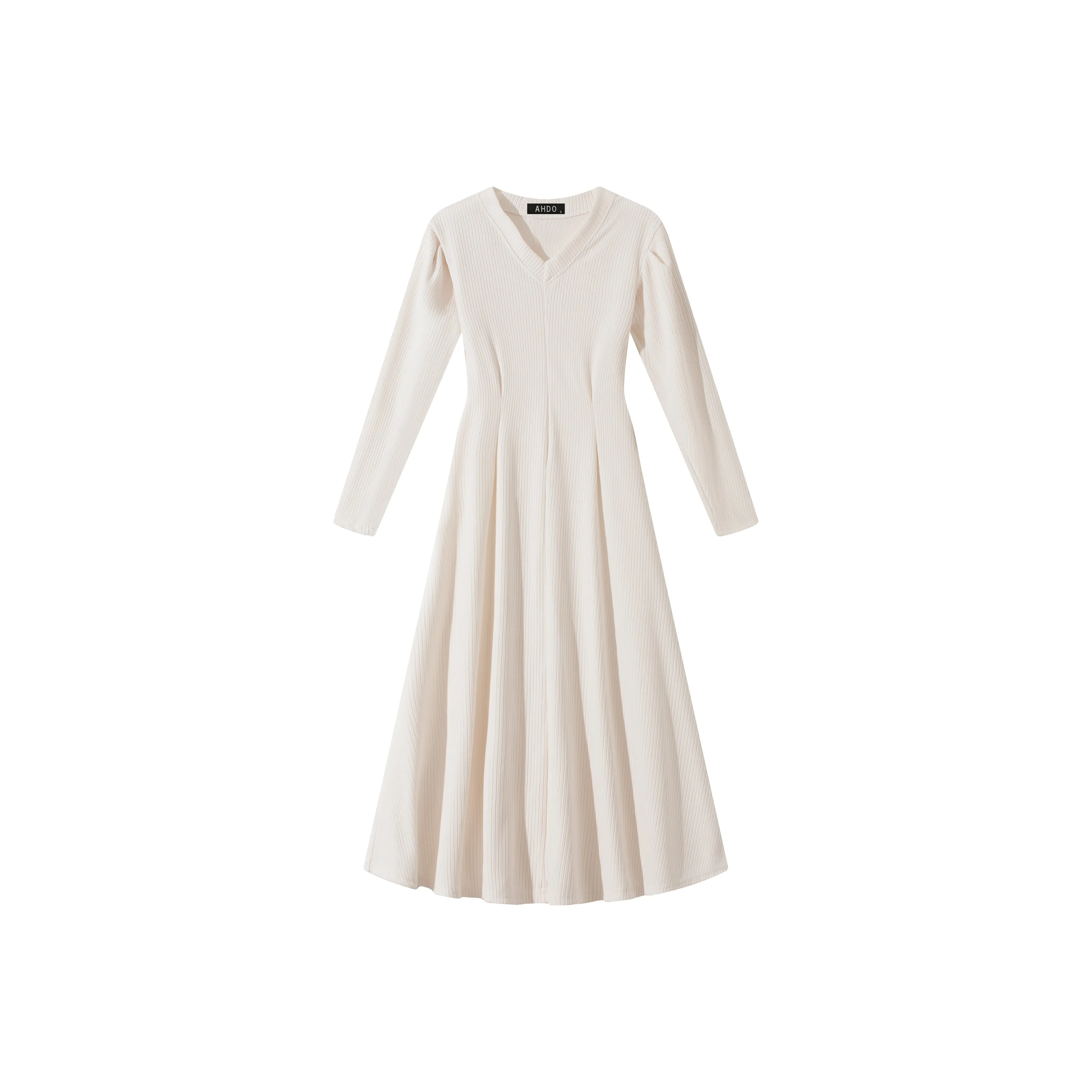 AHDO Длинное платье с длинными рукавами женское белое