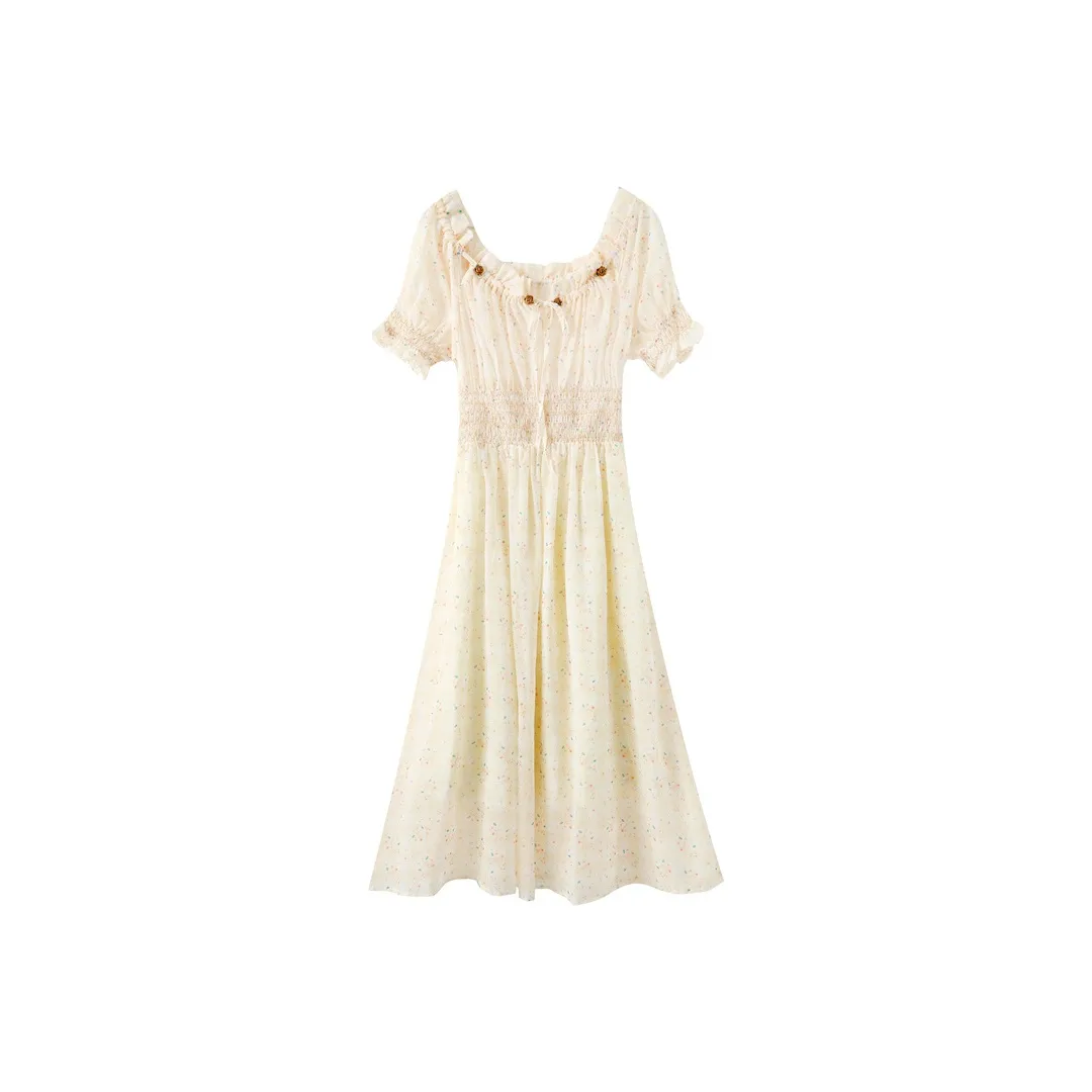 ZCDECO Short Sleeved Dress Women's Yellow