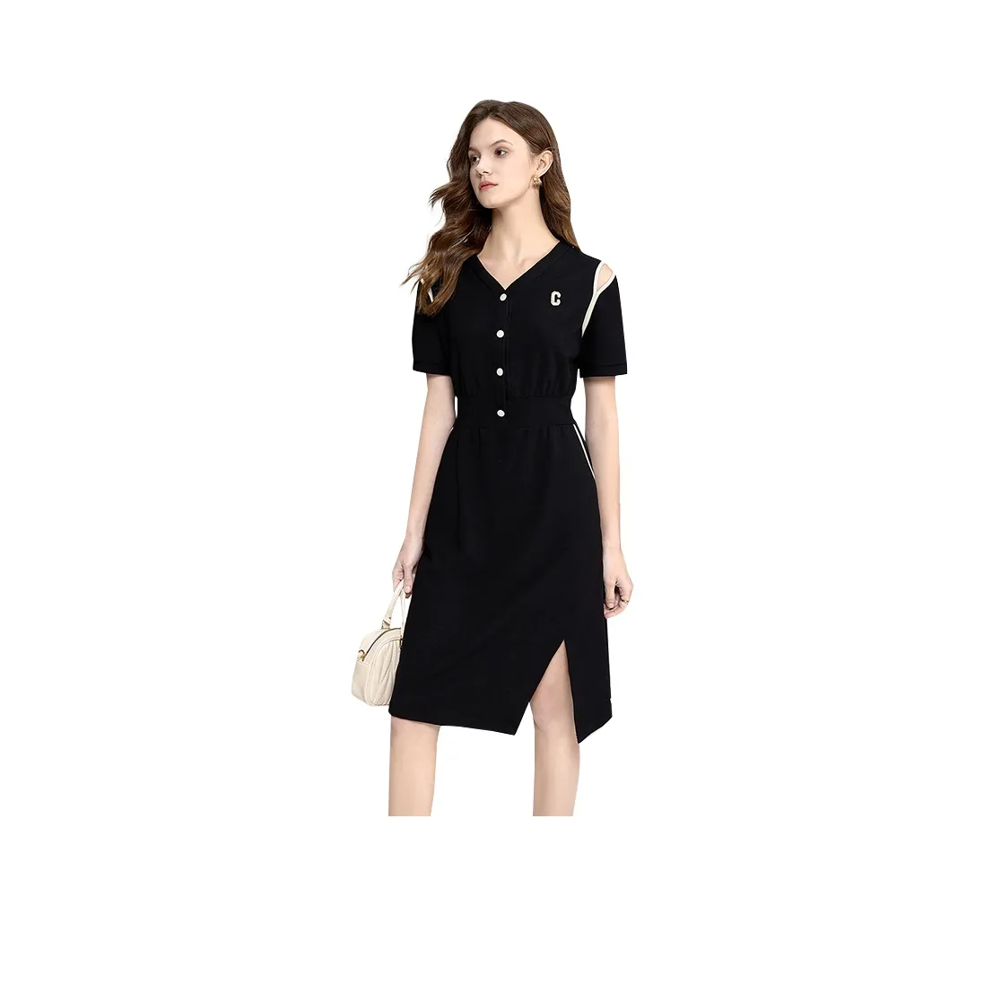 TOUCH Короткий рукав Платье Женское Черное