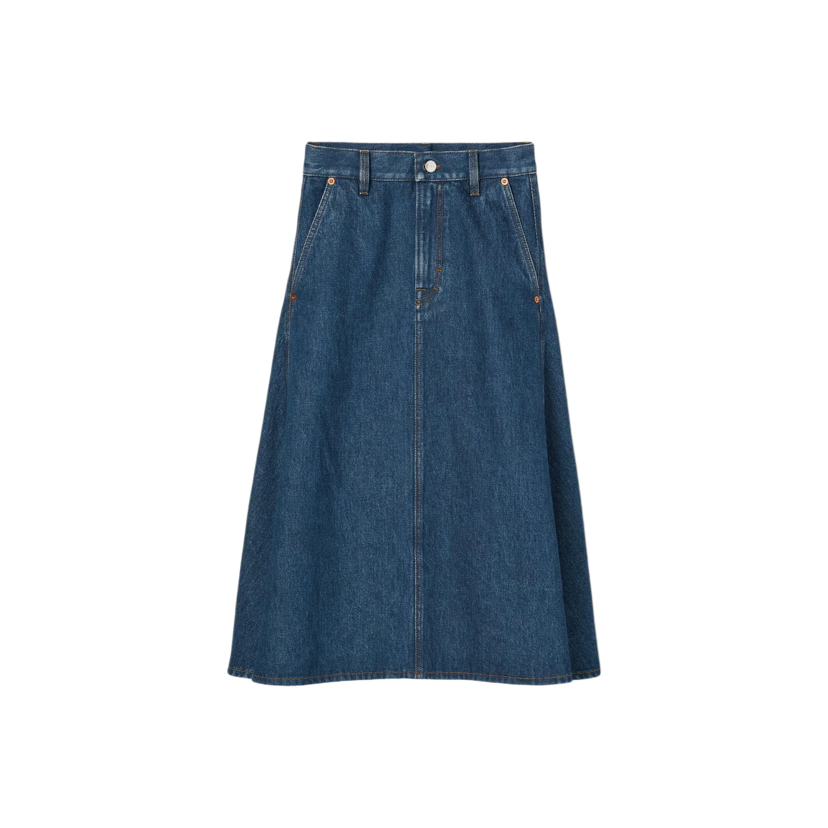 GUCCI Mid Length Denim Skirt