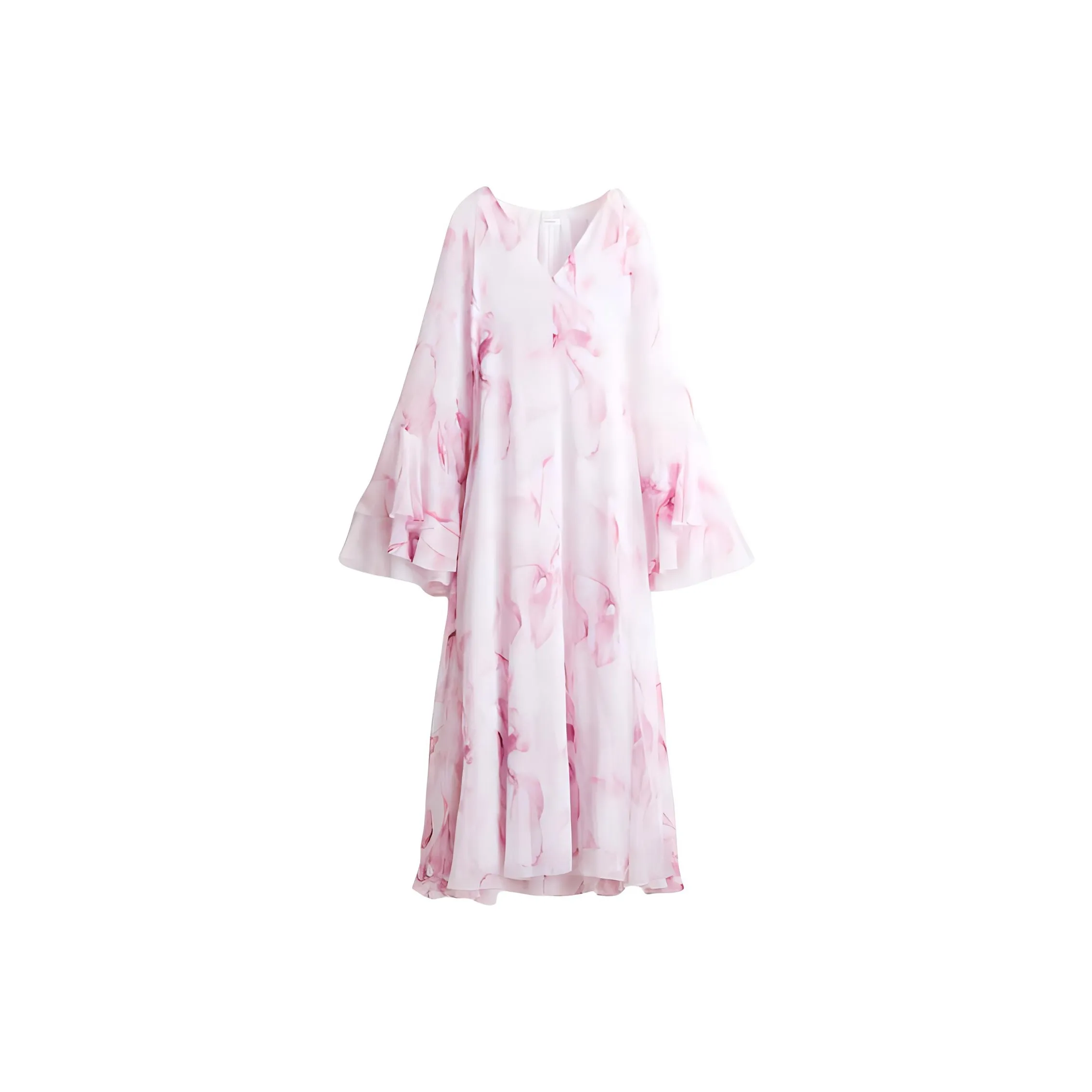 H&M Long Sleeved Dress Women's Light Pink/Floral