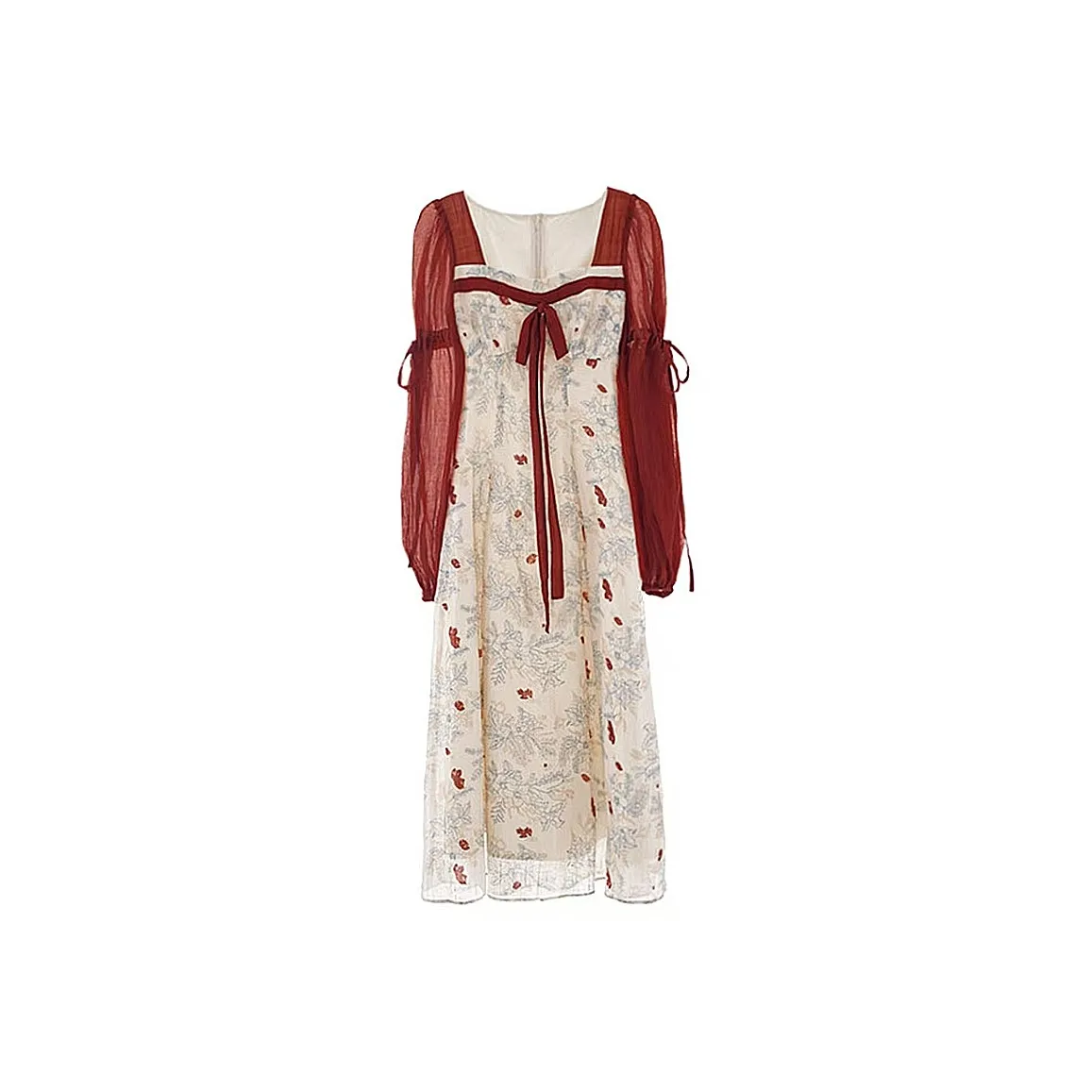 PAIN OR PLEASURE Long Sleeved Dress Women's Red