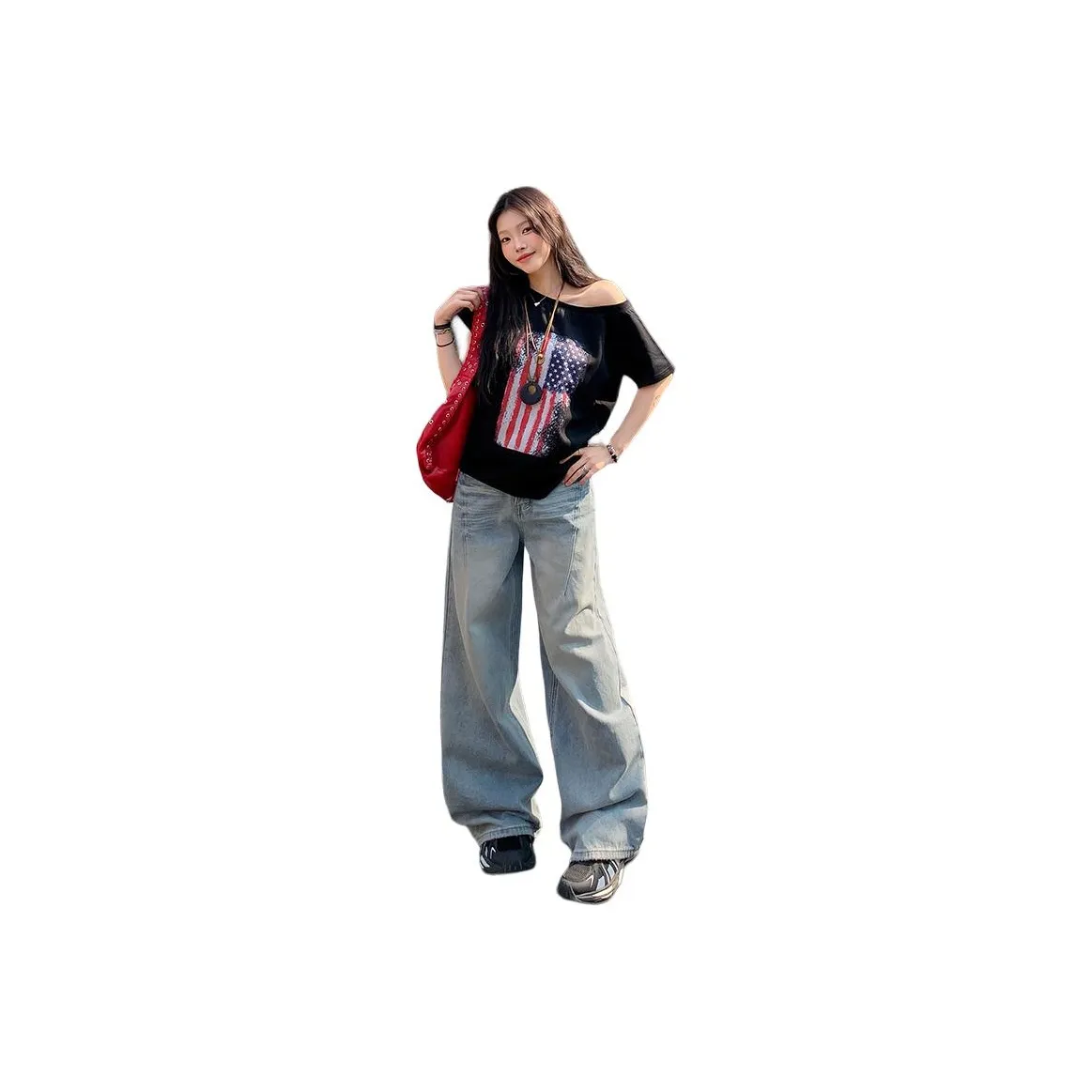 Wen Shan Jeans Women's Nostalgic Blue