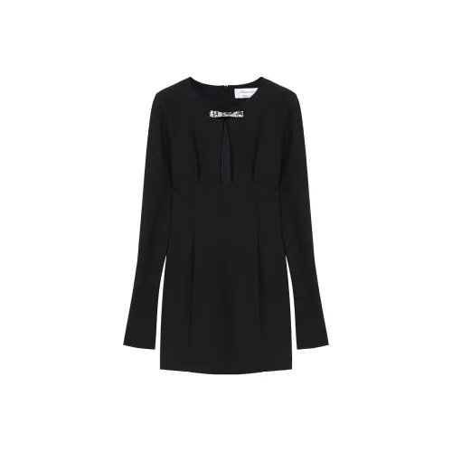 Blumarine Черное Женское Длинное Платье с Рукавами