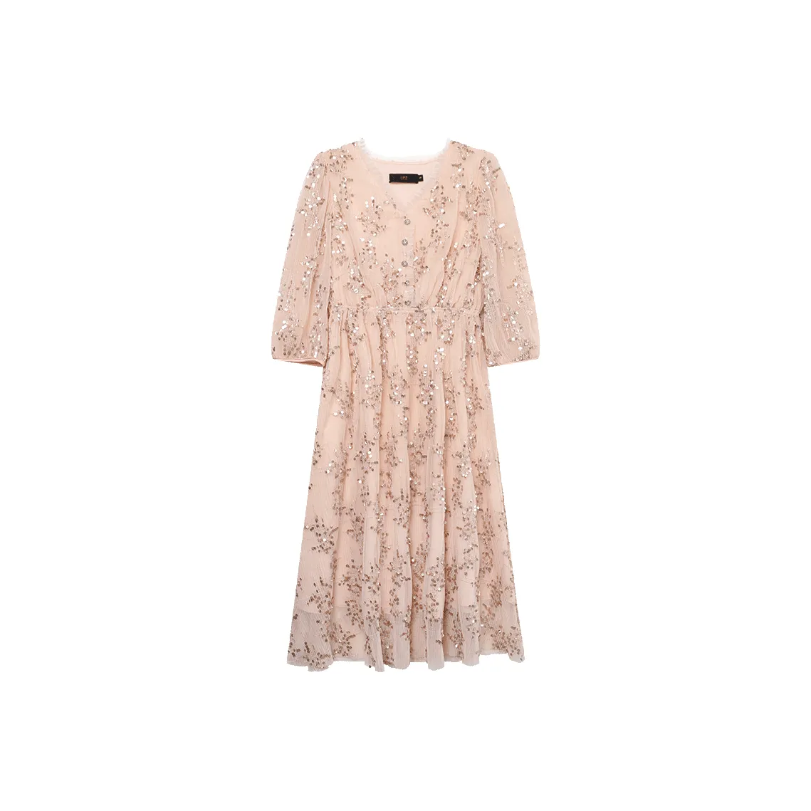 LOUISY AO Короткий рукав Платье Женское Розовое