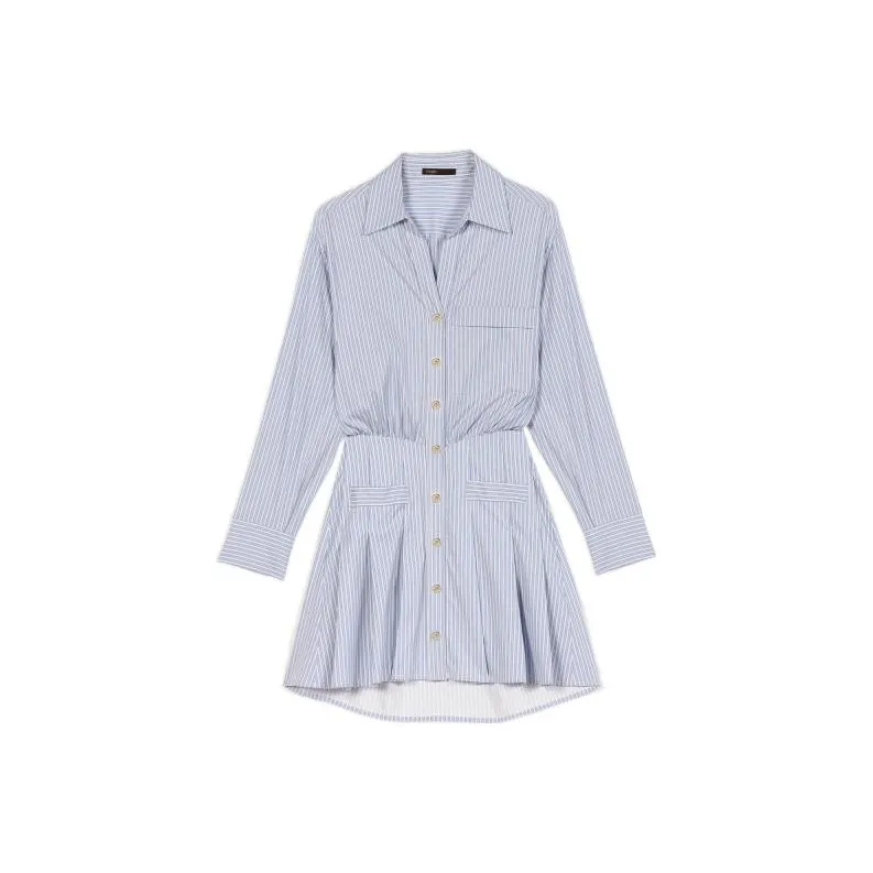 Maje Long Sleeved Dress Women's Light Blue