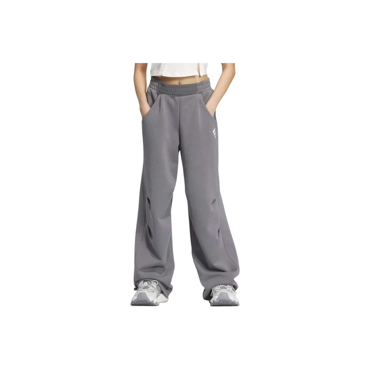 Adidas Вязаные Тренировочные Штаны Женские Серые