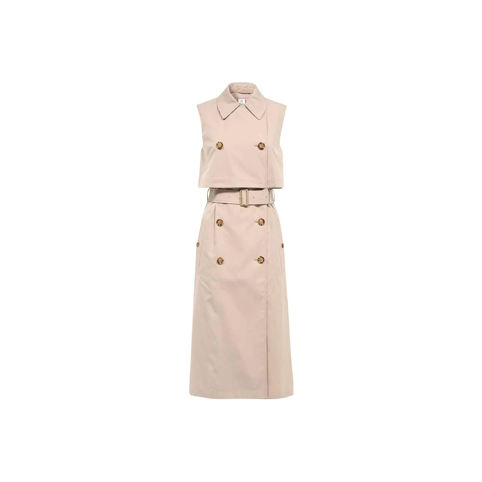 Burberry Layered Sleeveless Trench Coat Dress