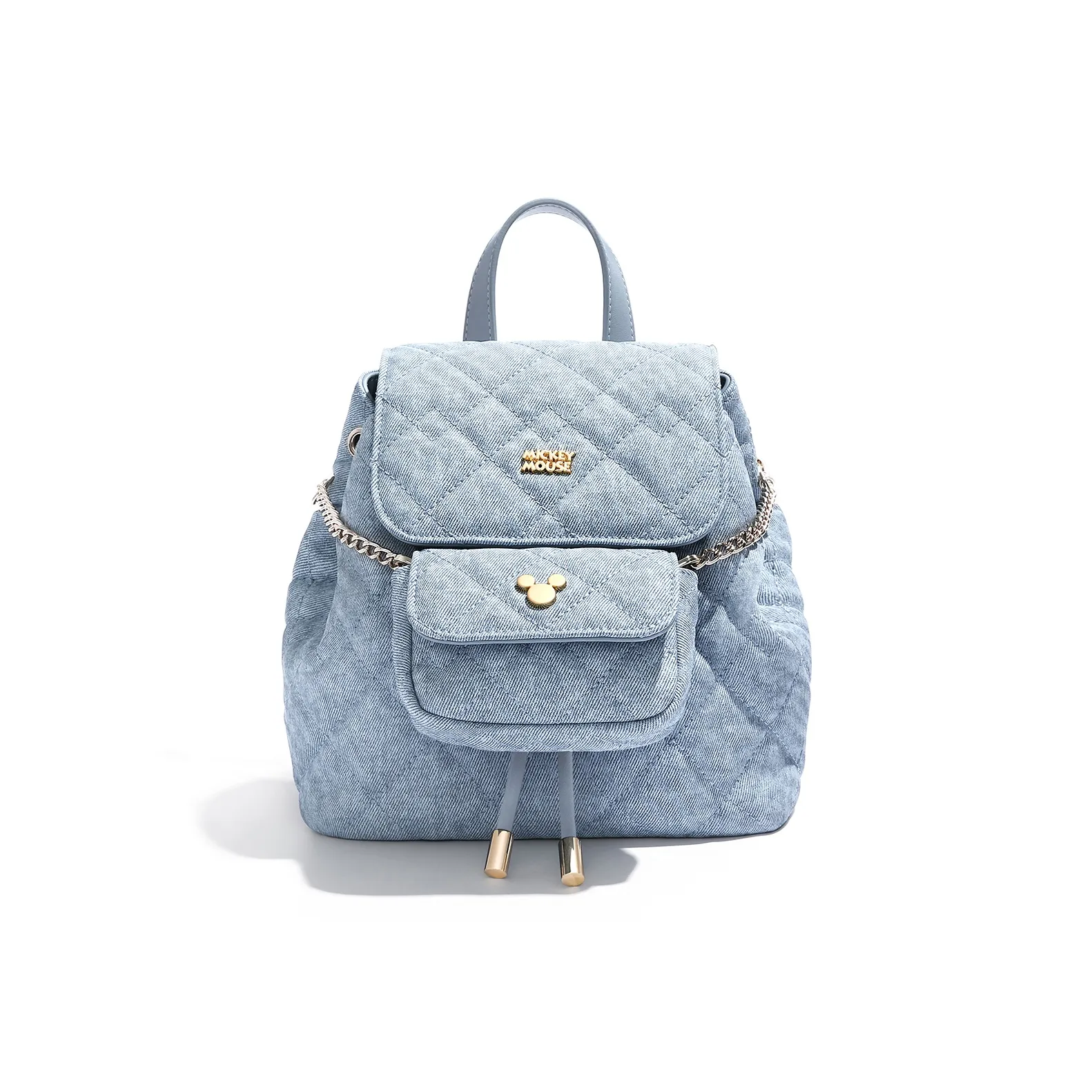 Disney Mickey Series ПУ (полиуретан) текстильная смесь рюкзак женский черный белый джинсовый синий