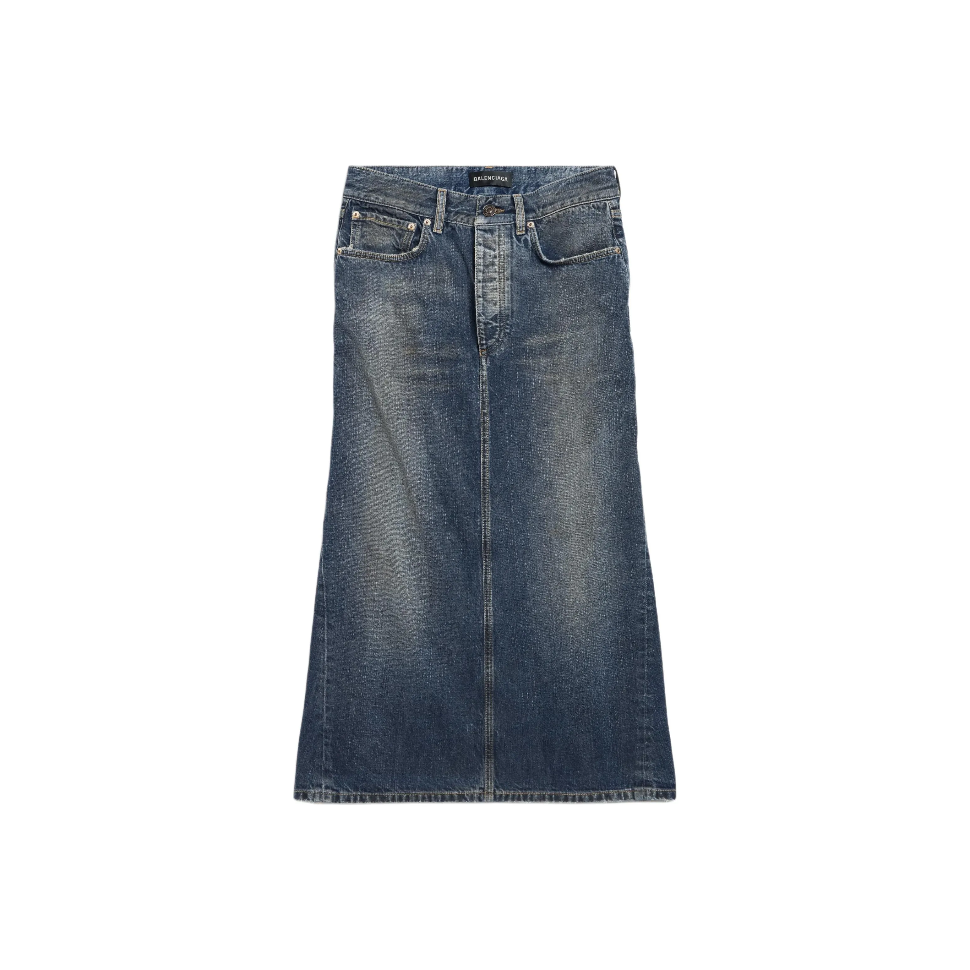 Balenciaga Denim Midi Skirt