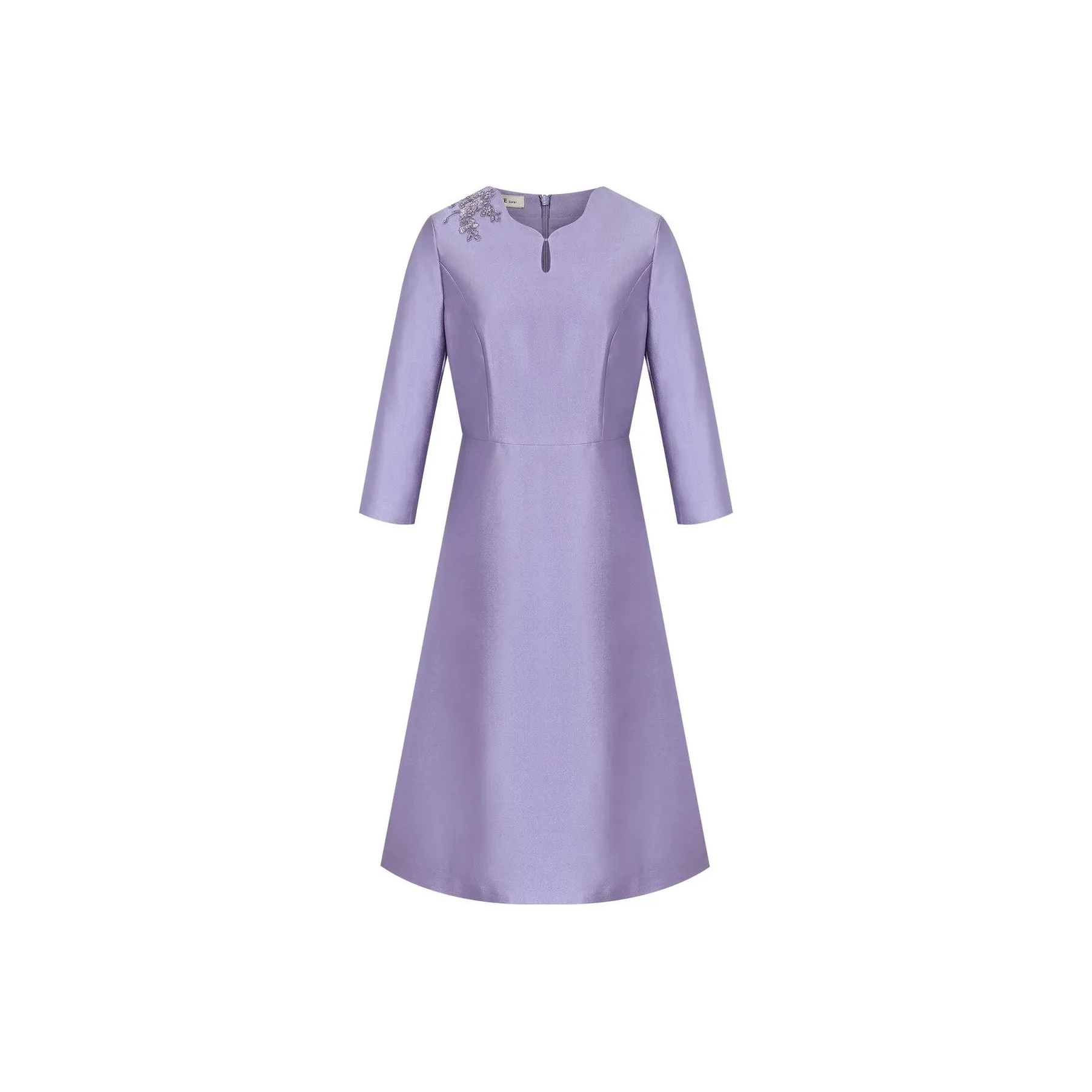 BBLLUUEE Короткий рукав Платье Женское Туманно-фиолетовый