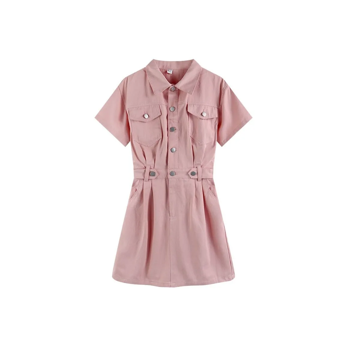 MITX Короткий рукав Платье Женское Розовое