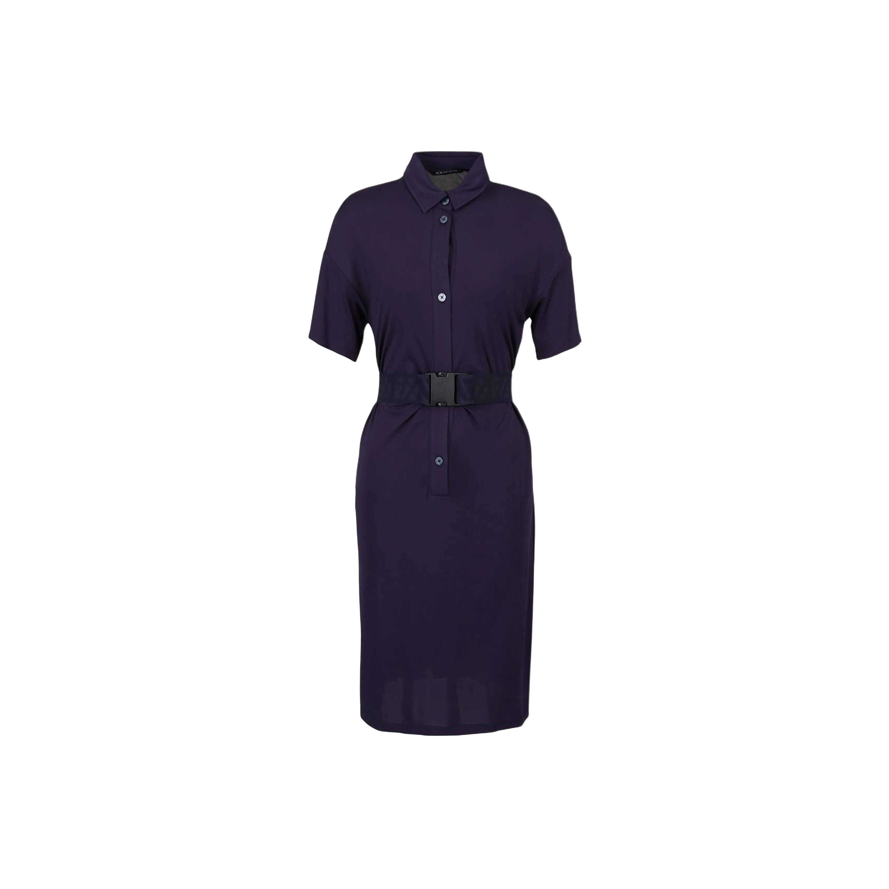 ARMANI EXCHANGE SS24 Короткое платье с короткими рукавами женское темно-синий