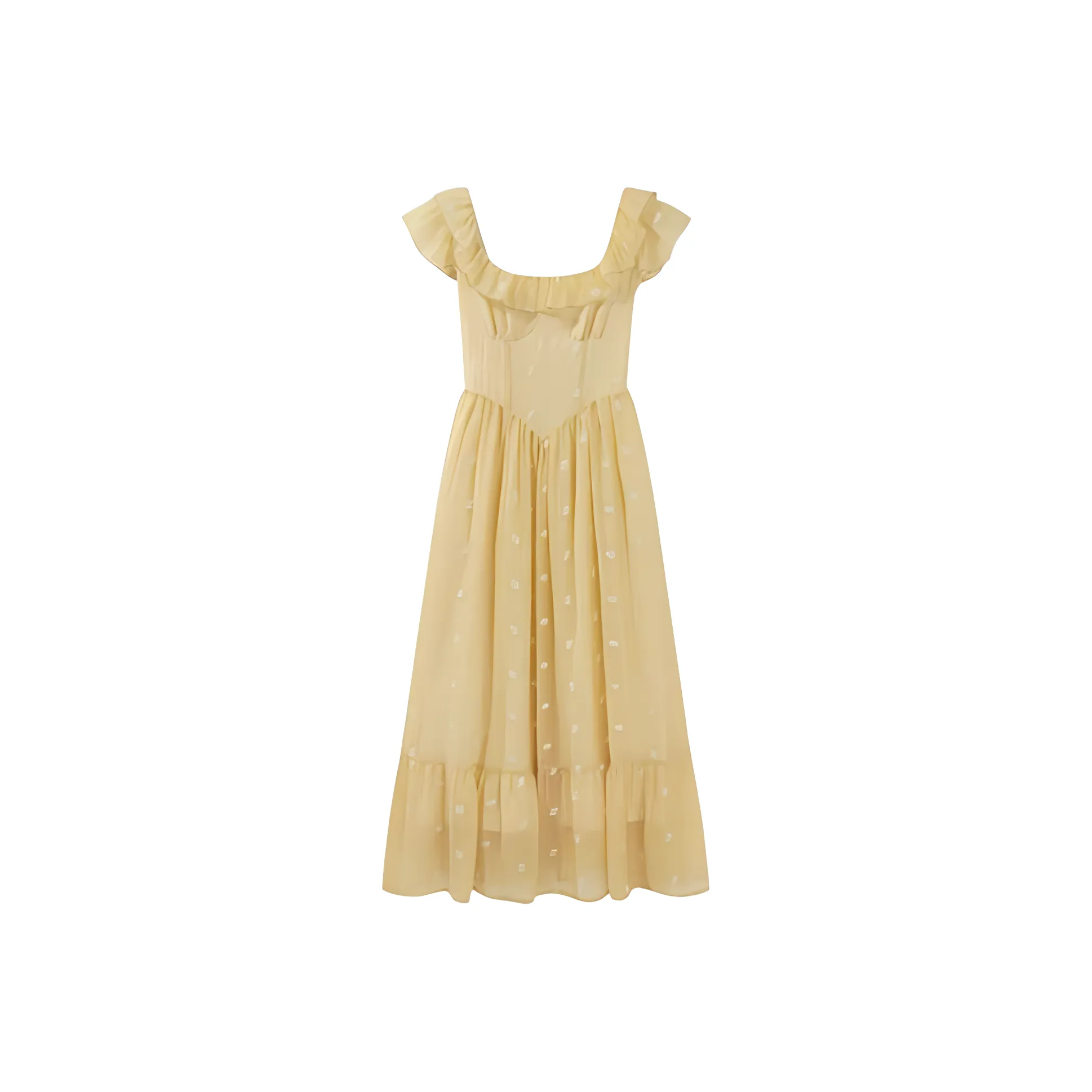 AURORA MUSE Short Sleeved Dress Women's Yellow