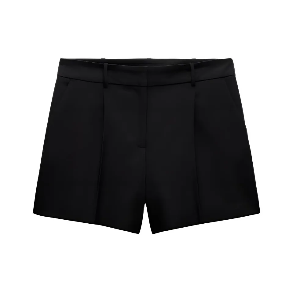 ZARA Повседневные шорты женские черные