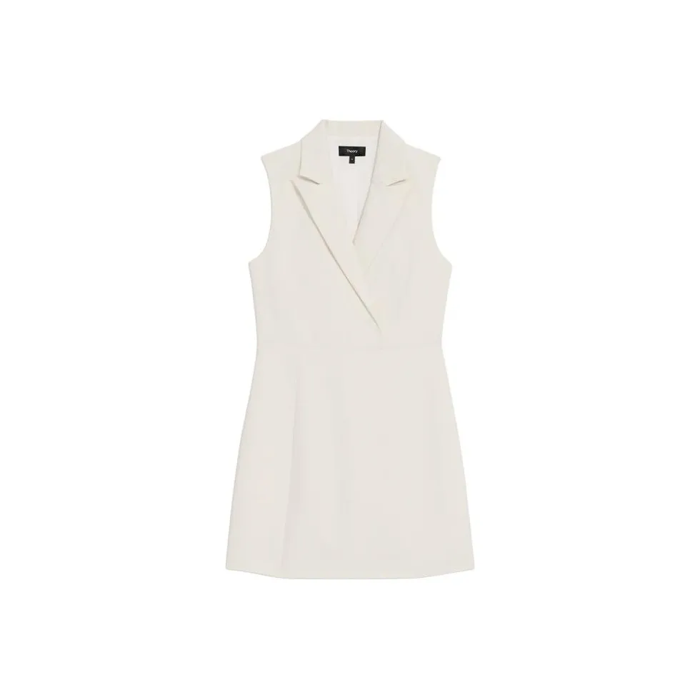 THEORY Sleeveless Dress Women's Ecru
